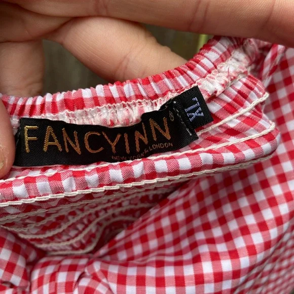 Vintage Fancyinn Red Check Button Front Dress XL - Picture 4 of 6